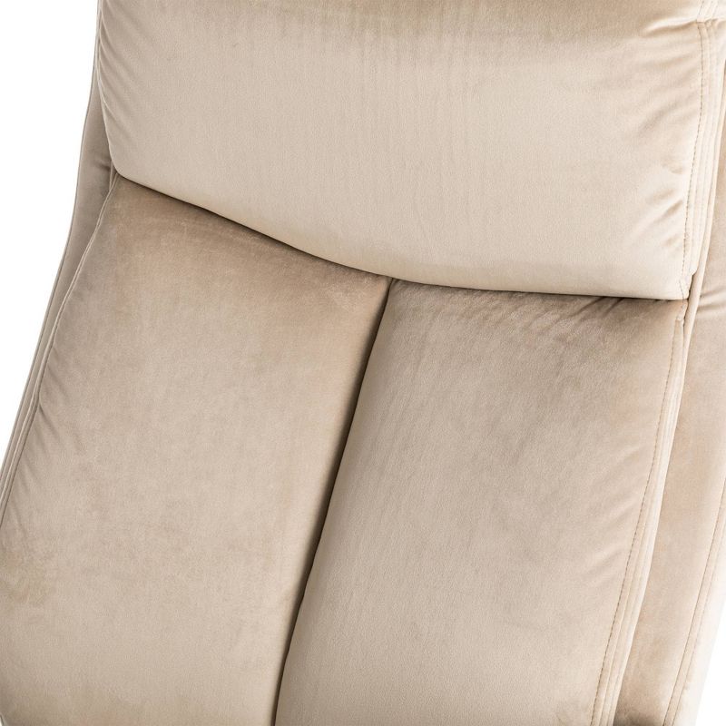 Velvet Gaslift Adjustable Swivel Office Chair Brown - Glitzhome