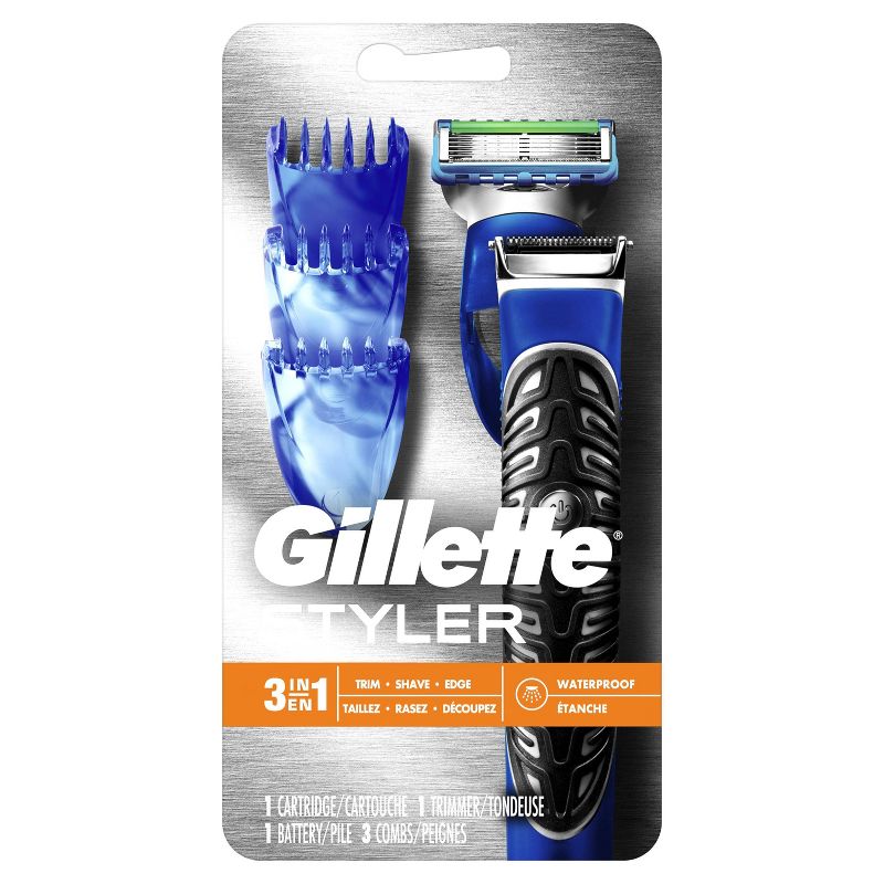 Gillette Styler Men's 3-in-1 Trimmer, Razor & Edger