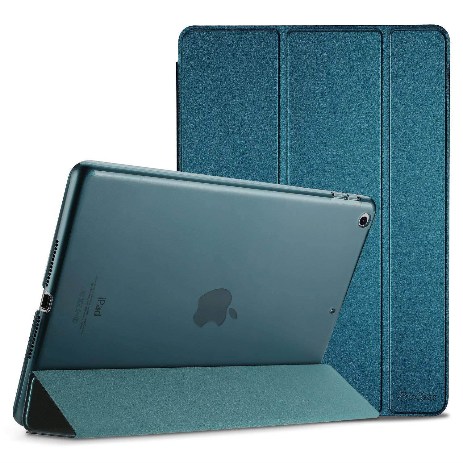 ProCase iPad 9.7 Case 2018 iPad 6th Generation Case / 2017 iPad 5th Generation Case - Ultra Slim Lightweight Stand Case with Translucent Frosted Back Smart Cover for Apple iPad 9.7 Inch &ndash;Teal