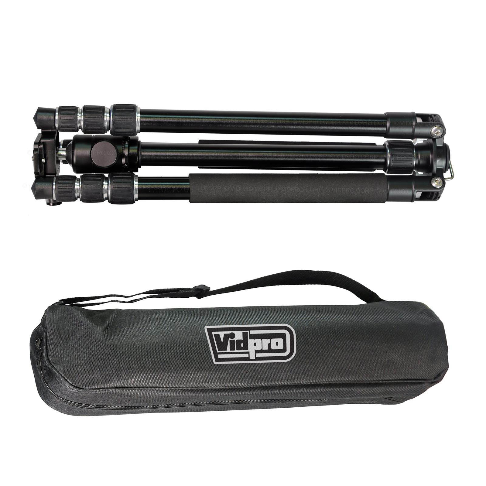Vidpro AT-62 Venture Maxx 62"Professional Aluminum Travel Tripod with Ball Head & Case