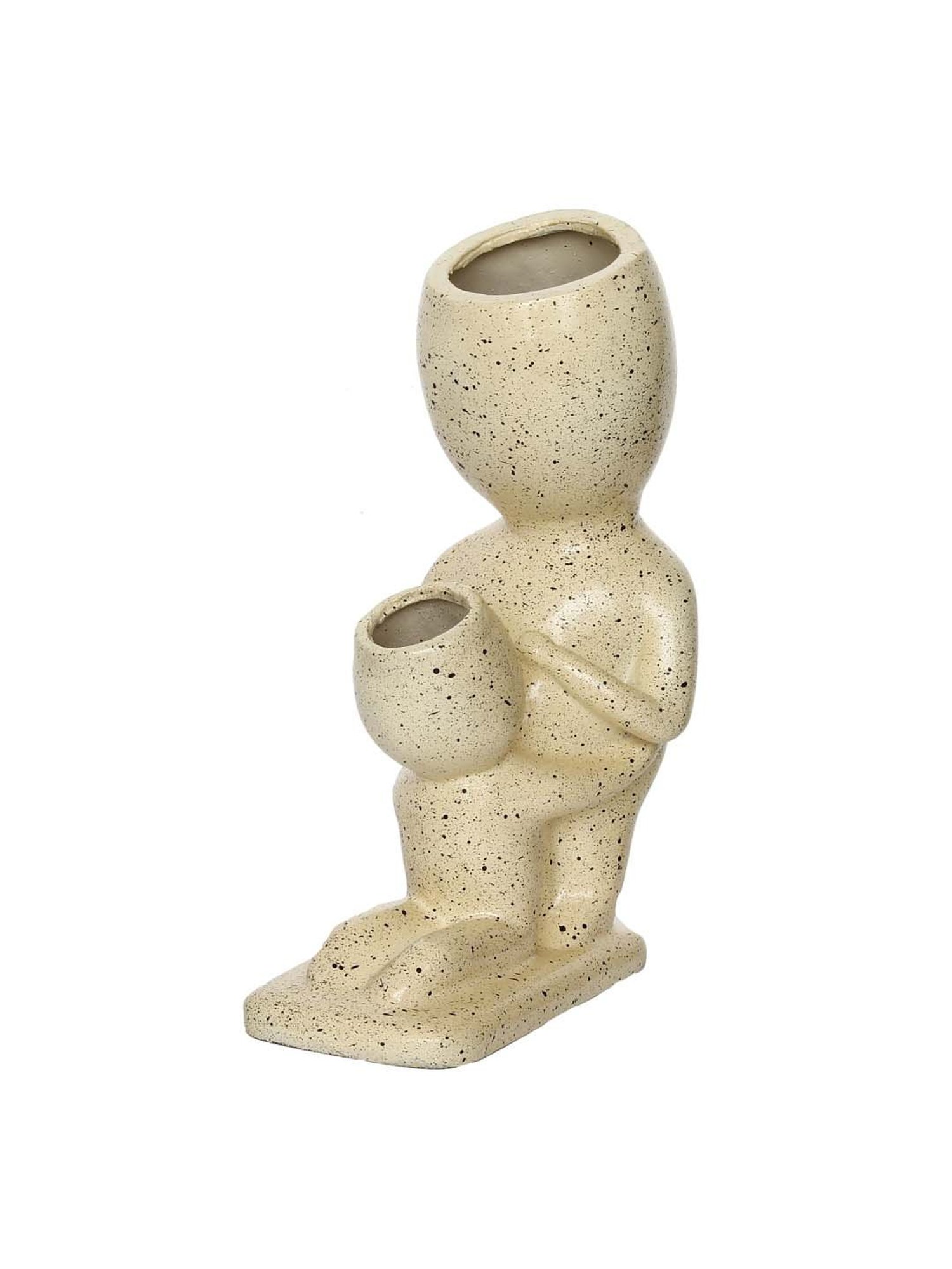 TAYHAA White Ceramic Leaf Shape Vase