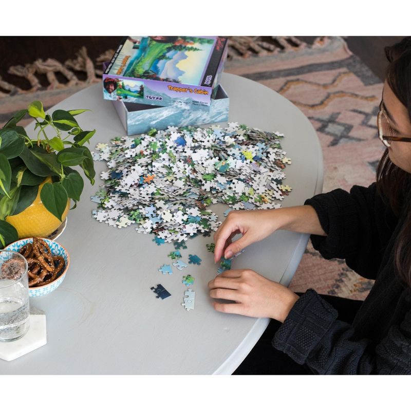 Toynk Bob Ross Trapper's Cabin Nature Puzzle | 1000 Piece Jigsaw Puzzle