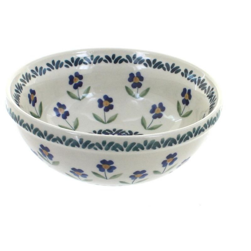 Blue Rose Polish Pottery Blue Daisy Dessert Bowl