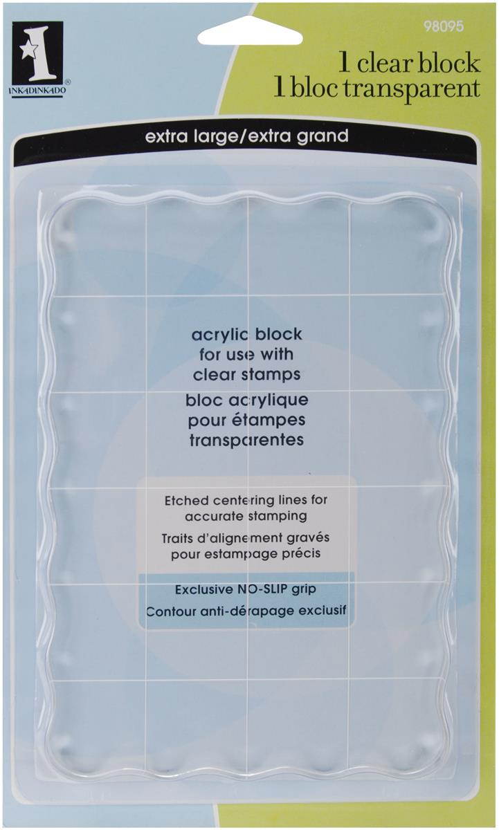 Inkadinkado Clear Acrylic Block-Extra Large 9.5"X5.75"X.56"
