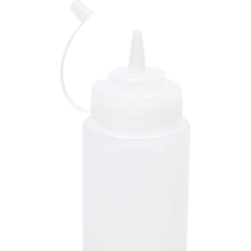 Stockroom Plus 6 Pack Clear Plastic Condiment Squeeze Bottles for Restaurant (24 oz)