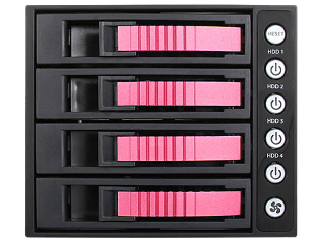 iStarUSA BPU-340HD-RED 3 x 5.25" to 4 x 3.5" 2.5" 12Gb/s HDD SSD Hot-swap Rack