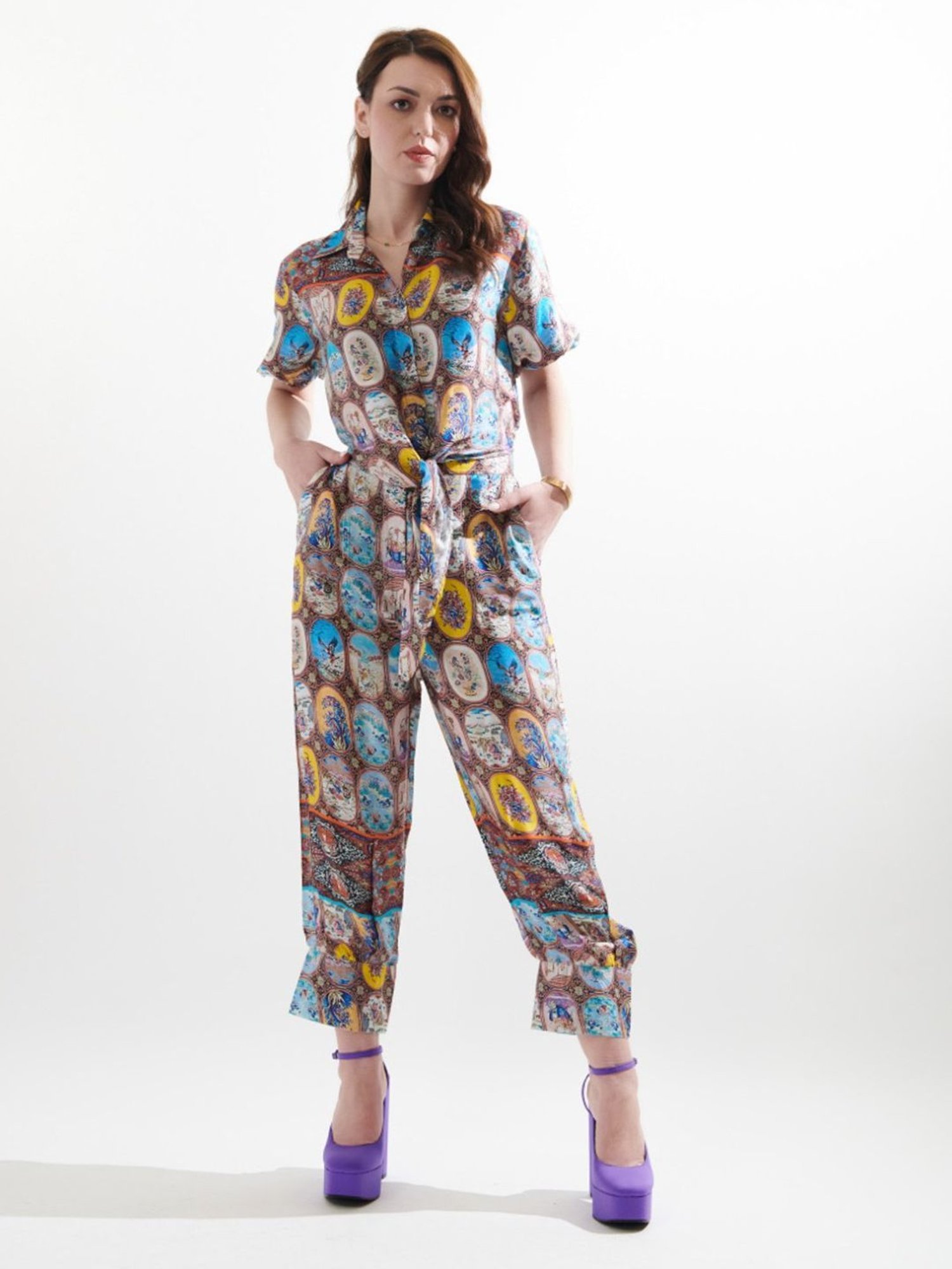 Cin Cin Multicolor Hodophilia Fema Shirt With Pant