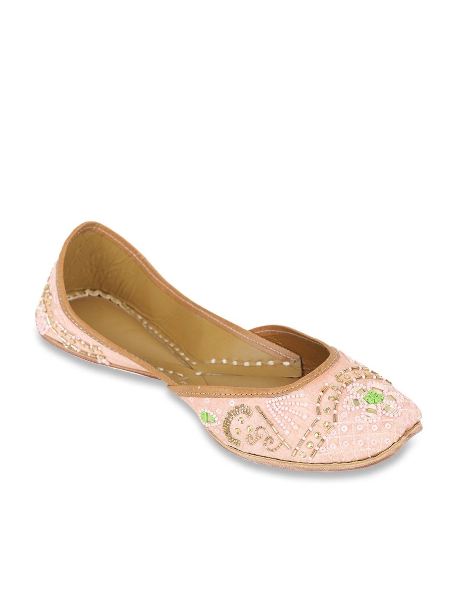 NR by Nidhi Rathi Women's Pink Ethnic Juttis