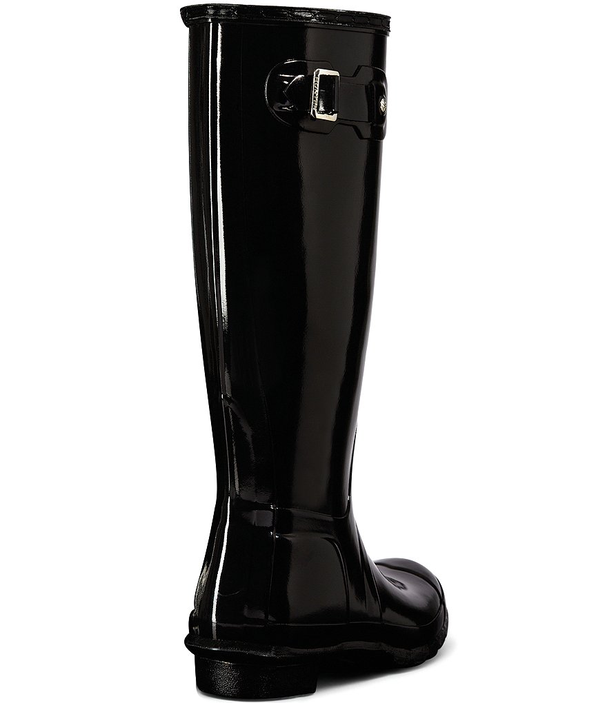 Hunter Women's Original Tall Gloss Buckle Strap Rain Boots