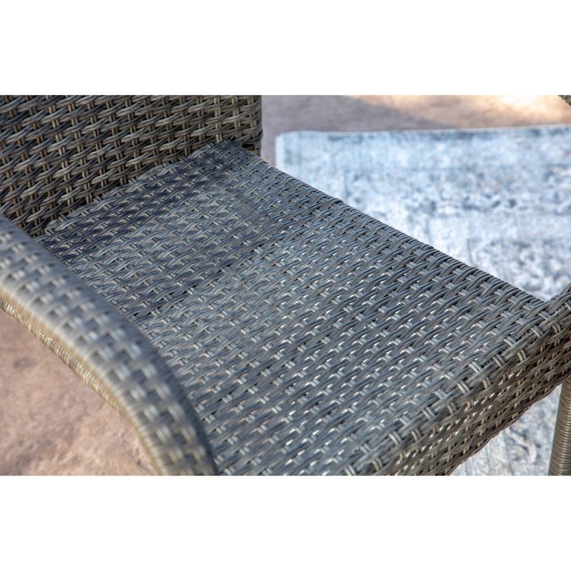 Ariana 5pc Outdoor Wicker Dining Set - Dark Gray - Coaster