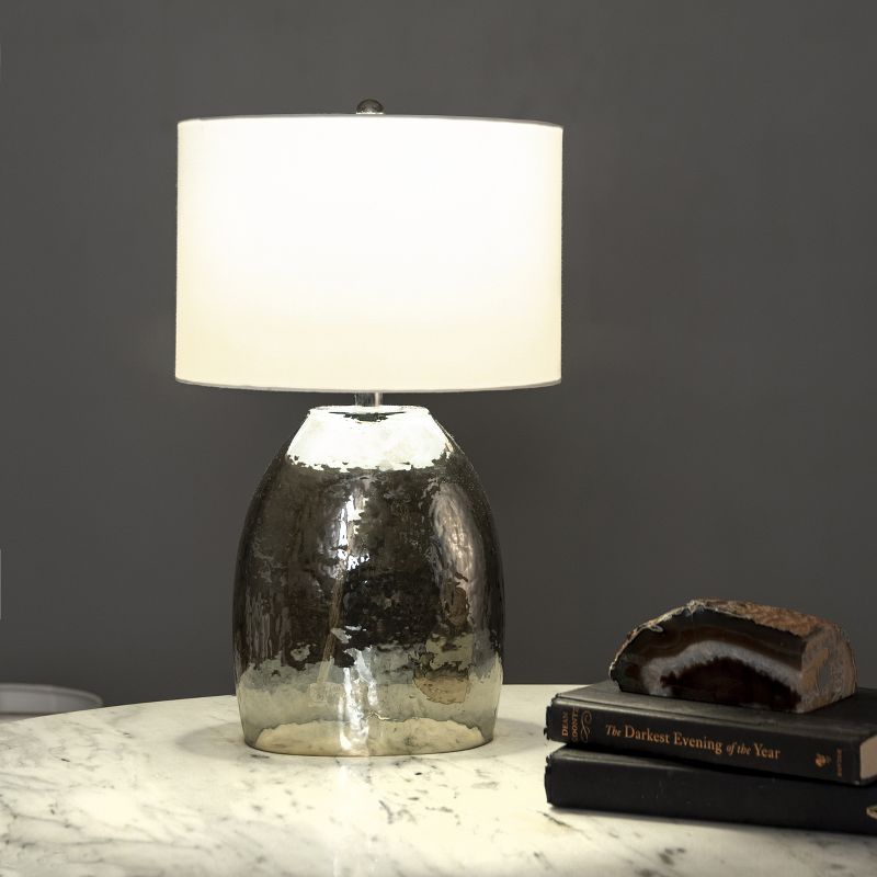 nuLOOM Addison Glass 19" Table Lamp Lighting - Amber 19" H x 12" W x 12" D