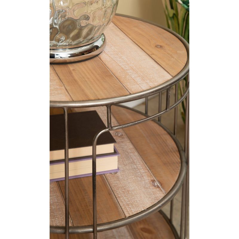 Ani 3 Tiered Rolling Cart Natural - Linon