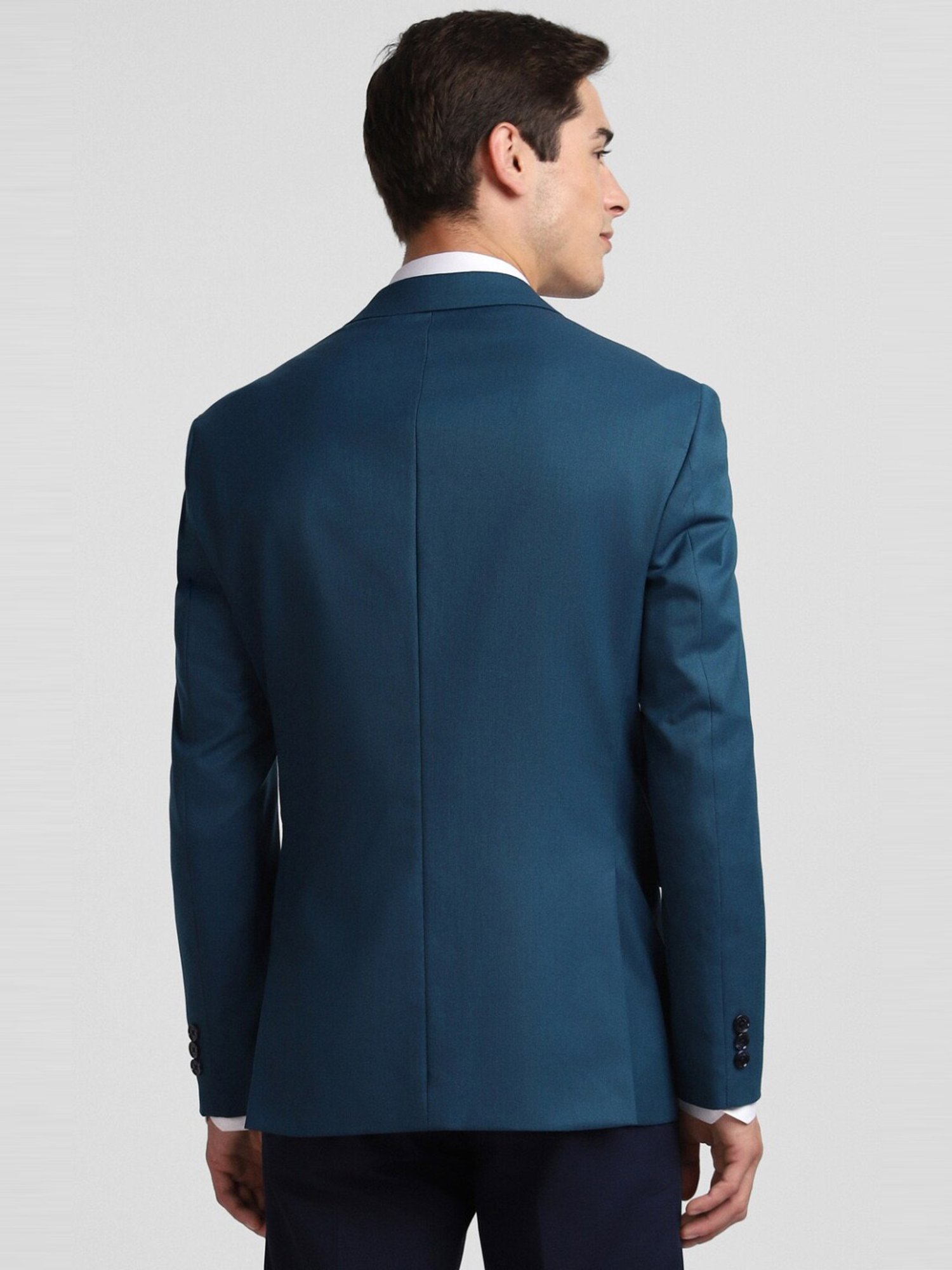 Allen Solly Navy  Slim Fit Blazer