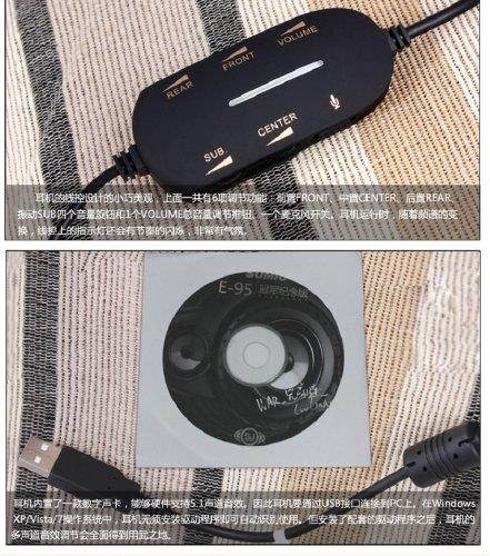 Somic E95 7.1 Surround VIB Bass USB Gaming Headset With Microphone