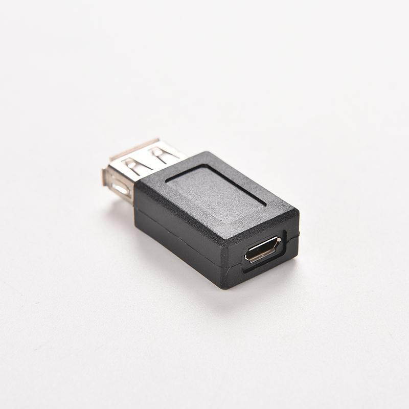 1PC Black USB 2.0 Type A Female to B Female Micro USB 5 Pin Data Cable Adapter Cheap Quality USB Plug Convertor Connector