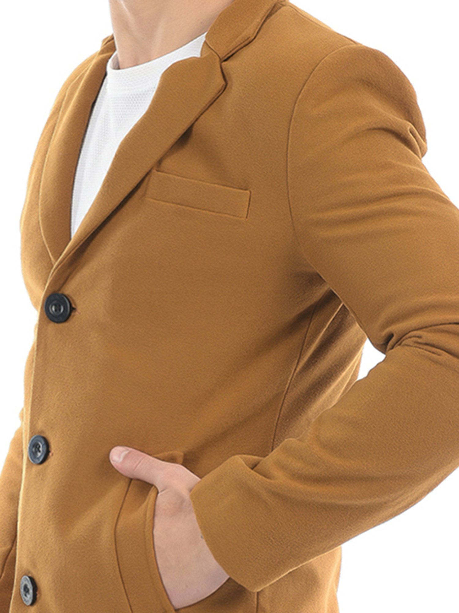 London Fog Mustard Regular Fit Overcoat
