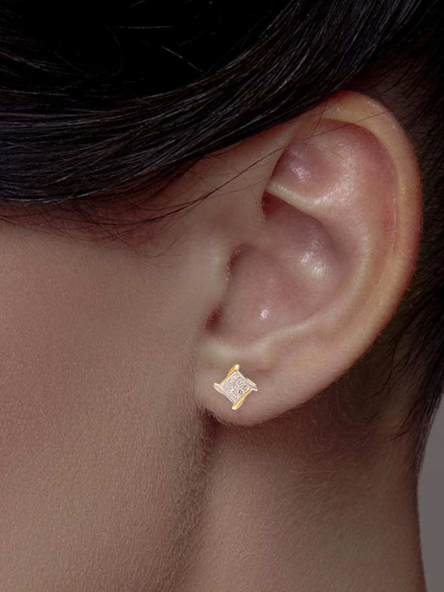 CKC 18k Gold & Diamond Earrings for Women