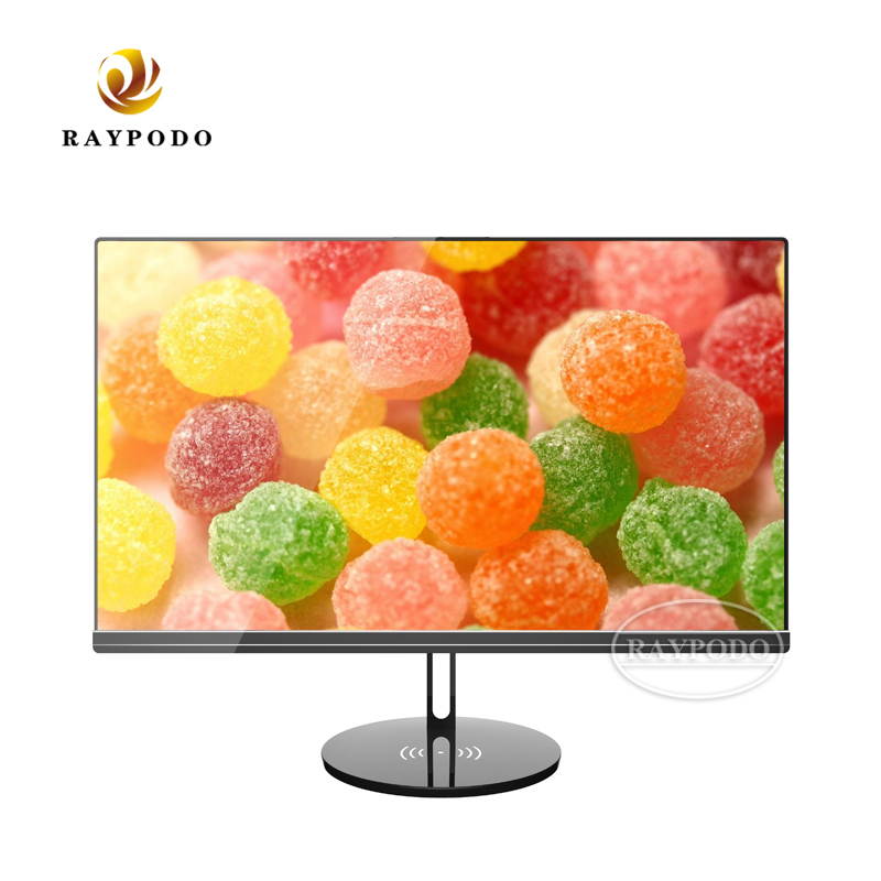 Raypodo New design 23.8 inch FHD All In One computer I3-7100 / I5-7400 / I7-8700 4G+120GB SSD with popup camera and wireless phone charging stand