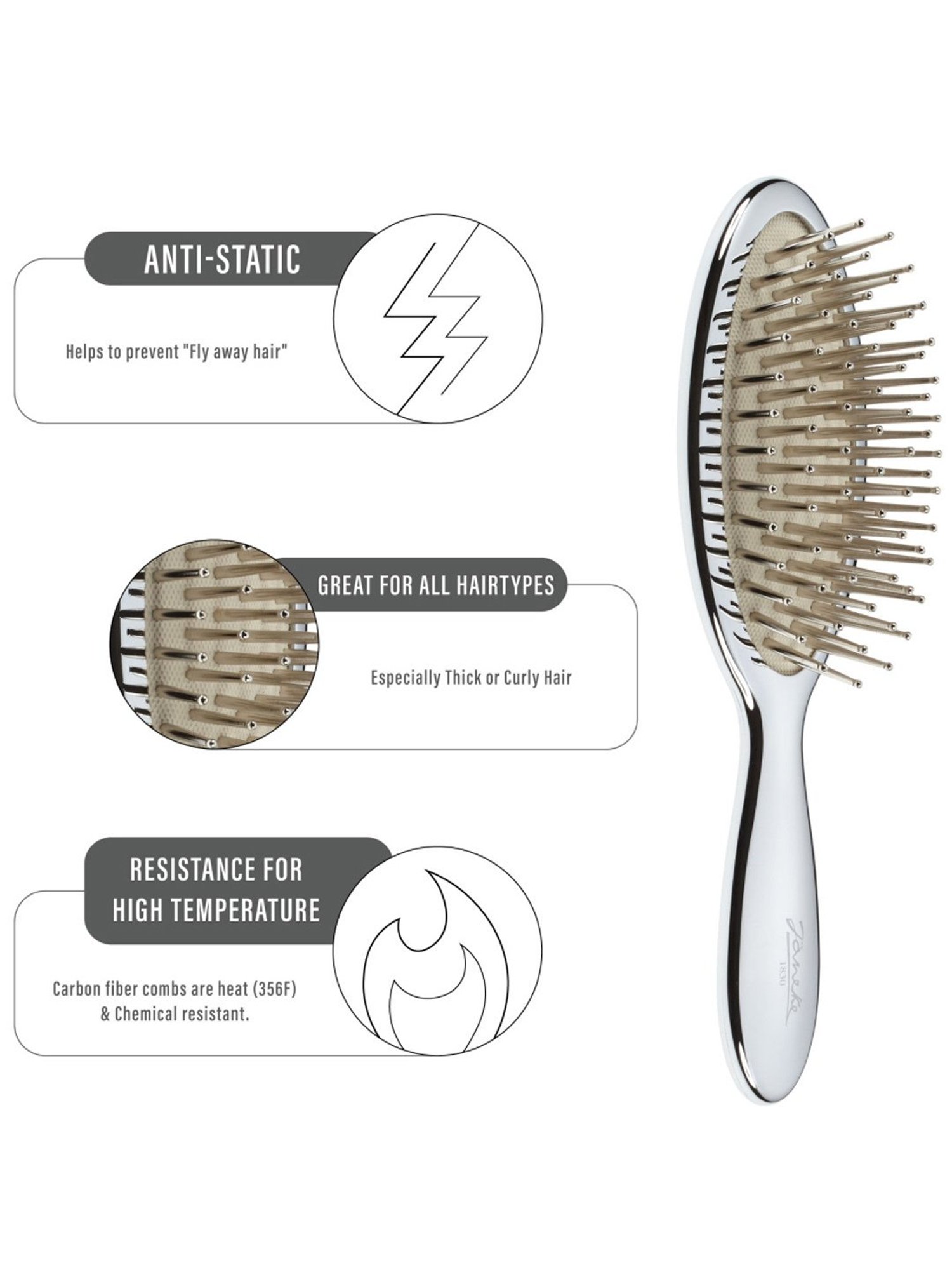 Gubb Pink Mini Detangling Hair Brush