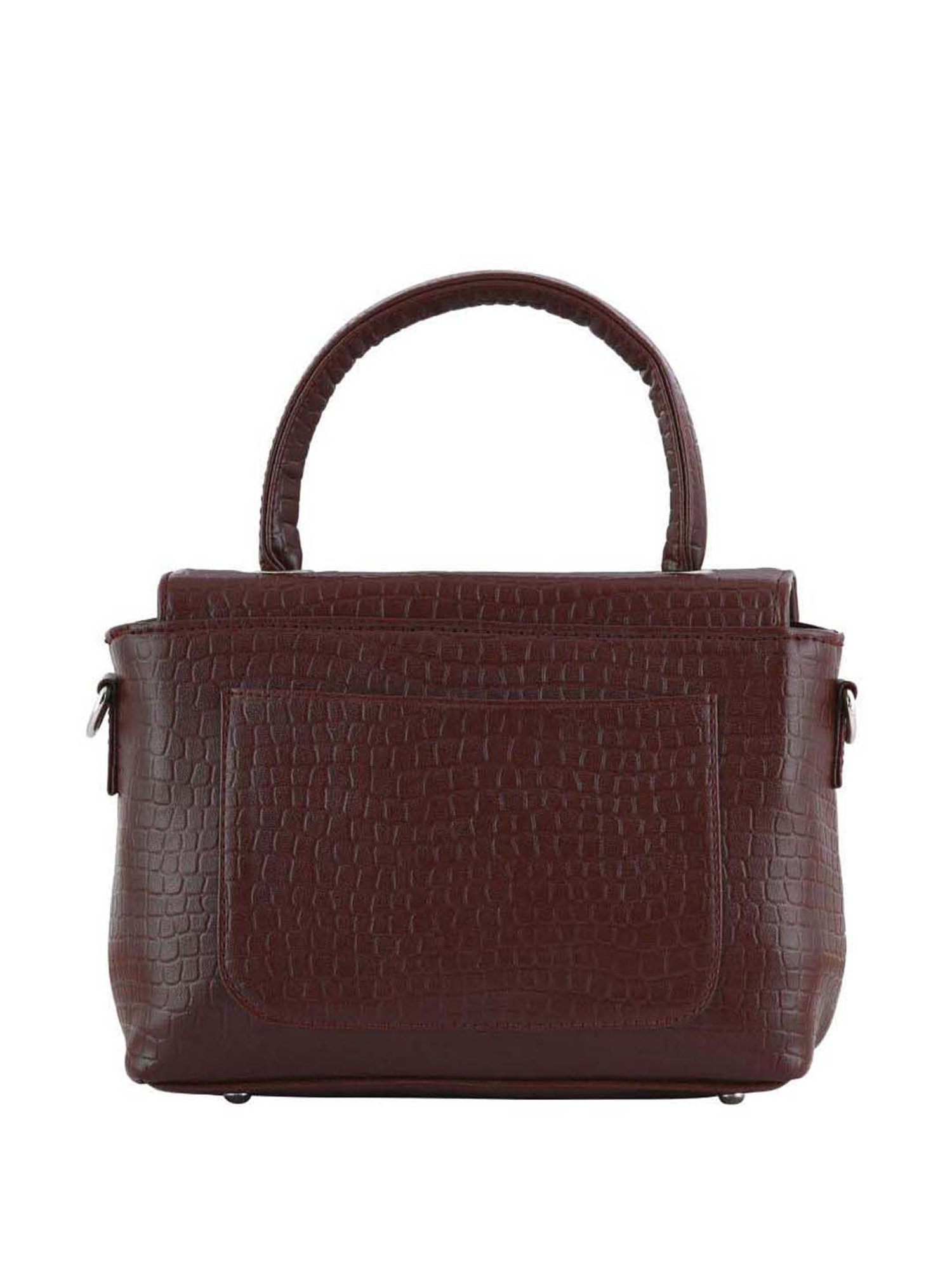 Toteteca Brown Textured Medium Satchel Handbag