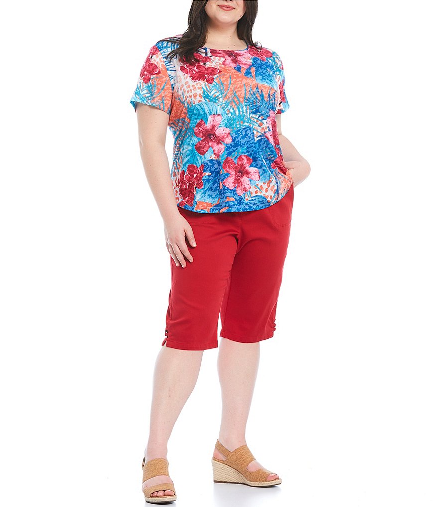 Vince Camuto Plus Size Tencel Drawstring Shorts