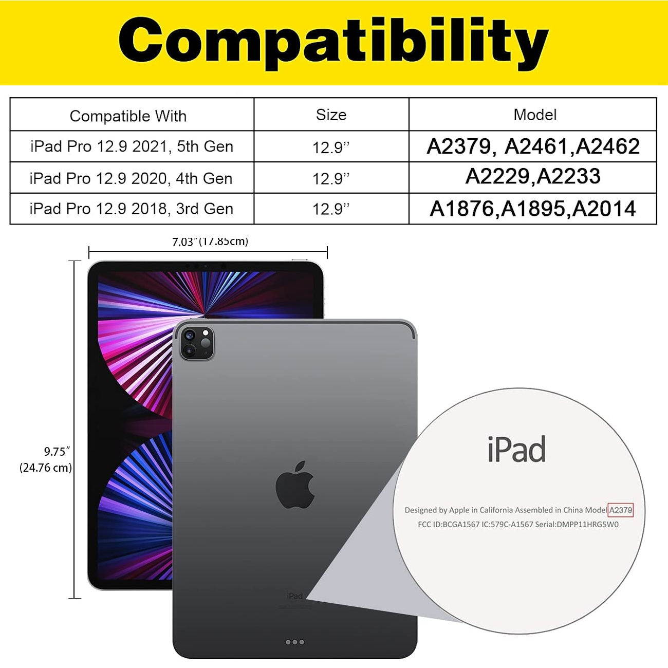 3-IN-1 Hybrid Armor Case with Hand Strap and Rotatable Stand for iPad Pro 12.9 inch (3rd, 4th and 5th Generation) - Red