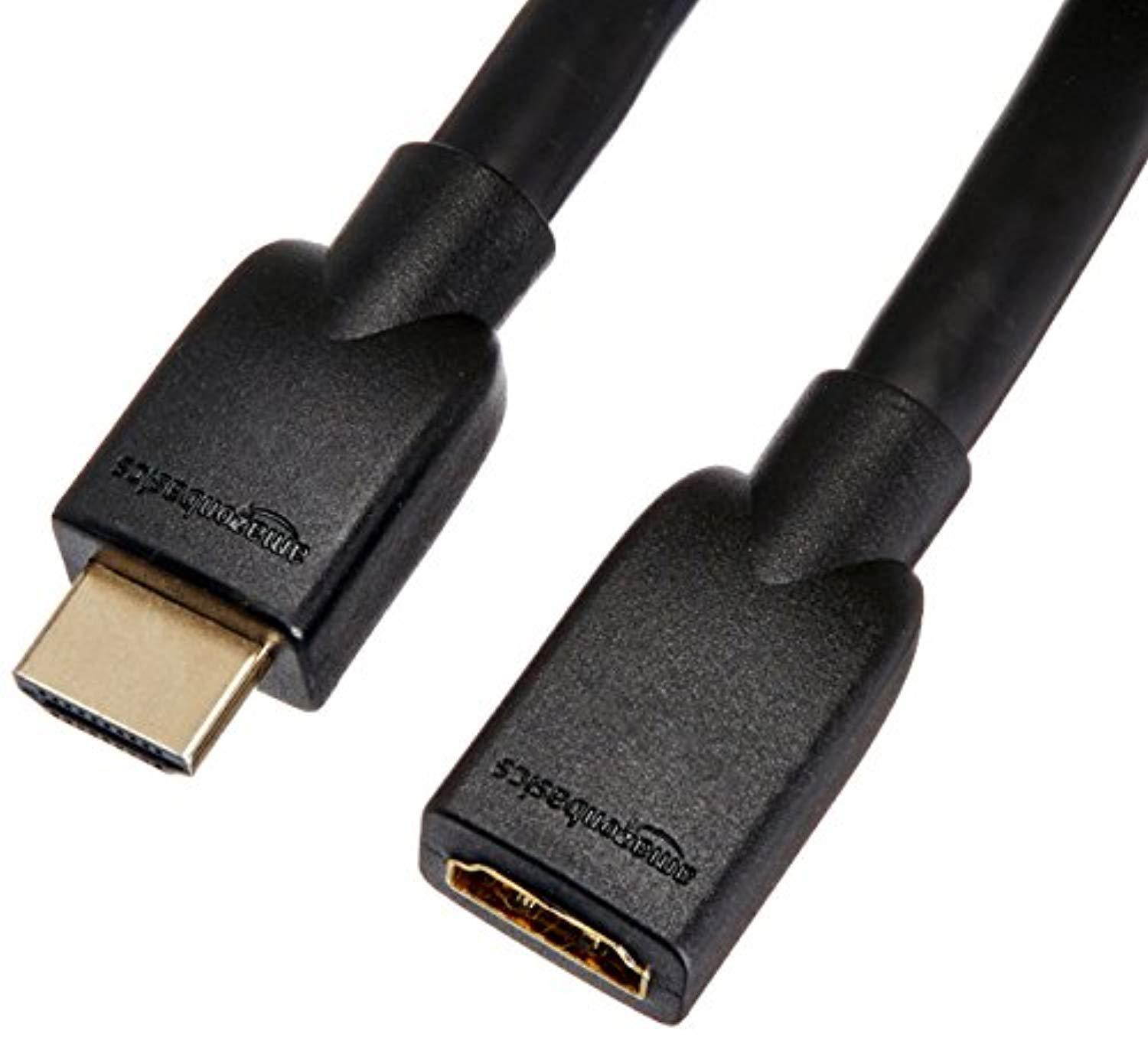 basics high-speed male to female hdmi extension cable - 15 feet