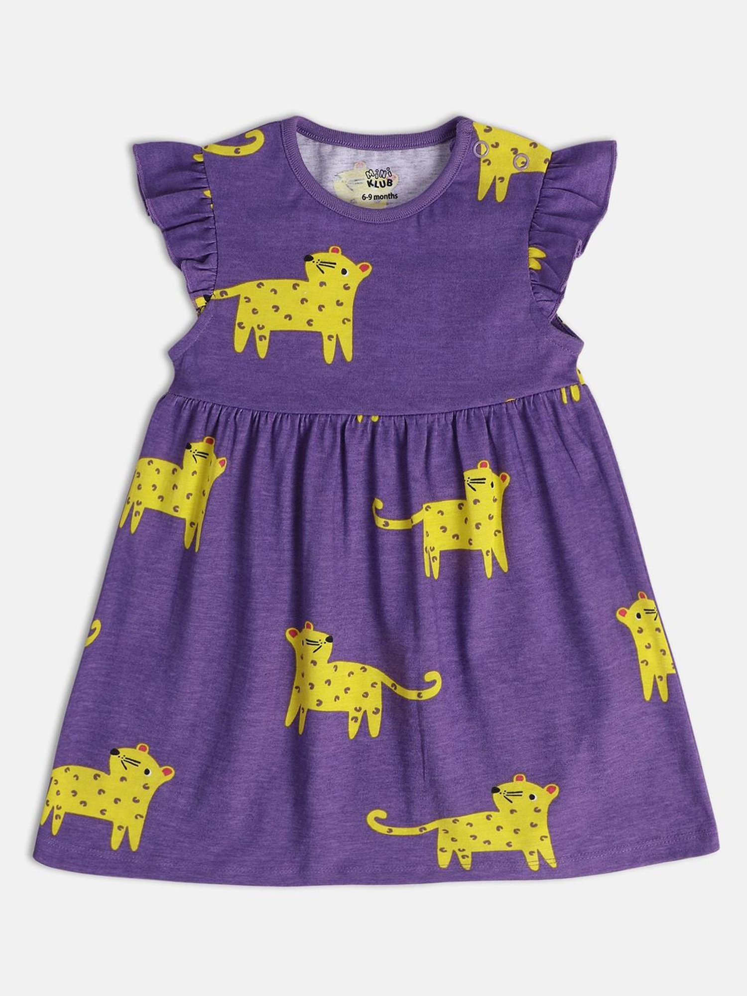 Nauti Nati Kids Blue Embroidered Dress