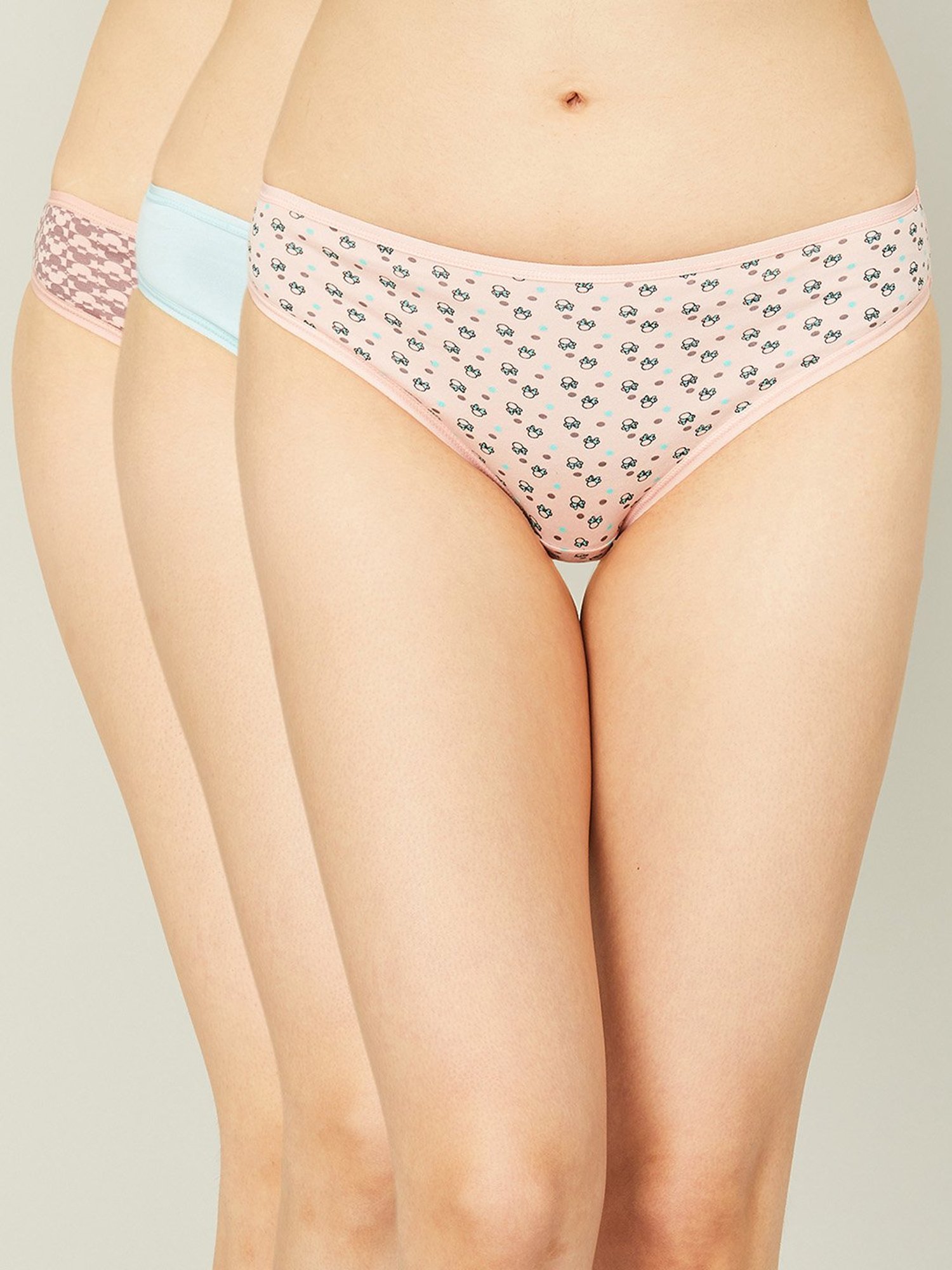 Ginger by Lifestyle Assorted Color Printed Panty - Pack Of 3