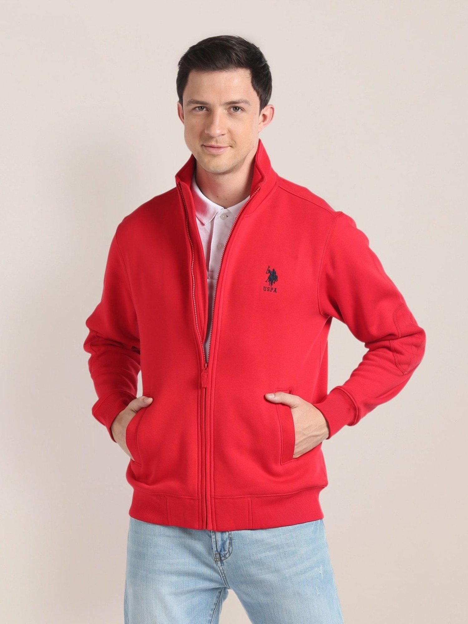 U.S. Polo Assn. Red Cotton Regular Fit Sweatshirt