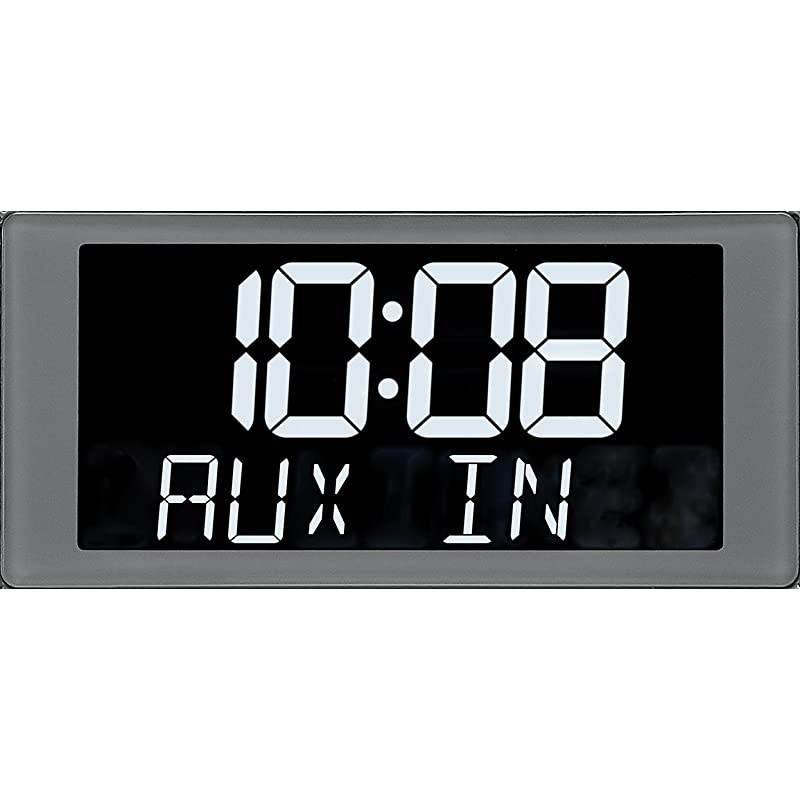 RCR-20 FM-RDS (RBDS) AM / Bluetooth / Aux-in / USB Phone Charging Digital Tuning Clock Radio with Battery Backup, Black, 13.8x 13.1x 4.9