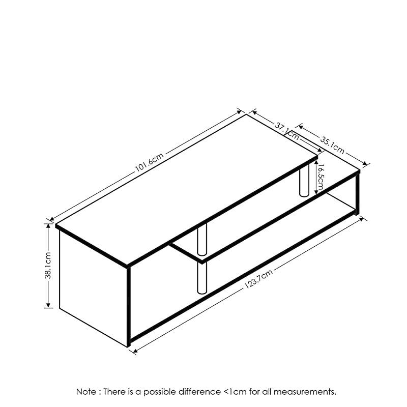 Econ Low Rise TV Stand, Espresso/Black