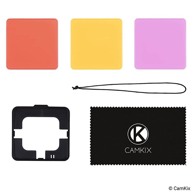 Diving Filter Kit Compatible with GoPro Hero 6 and Hero 5 Black 3 Filters 1x Red 1x Magenta 1x Yellow Not for use with Waterproof housing
