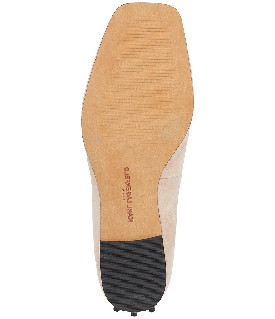 KARL LAGERFELD PARIS Zaza Suede Driver Loafers