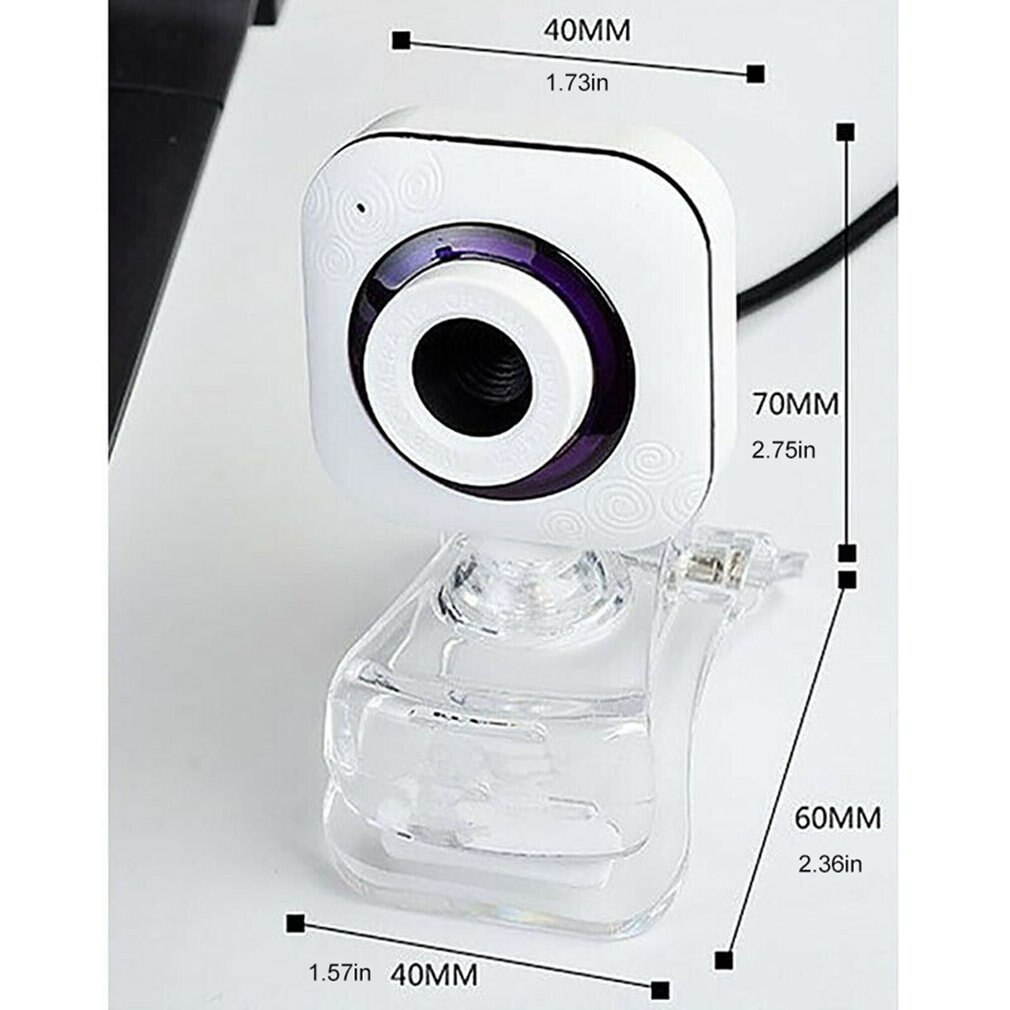 Lejiahong 480P HD Camera USB Drive-free Transparent Clip Video Conferencing Network Class Camera Teaching Cam Webcam