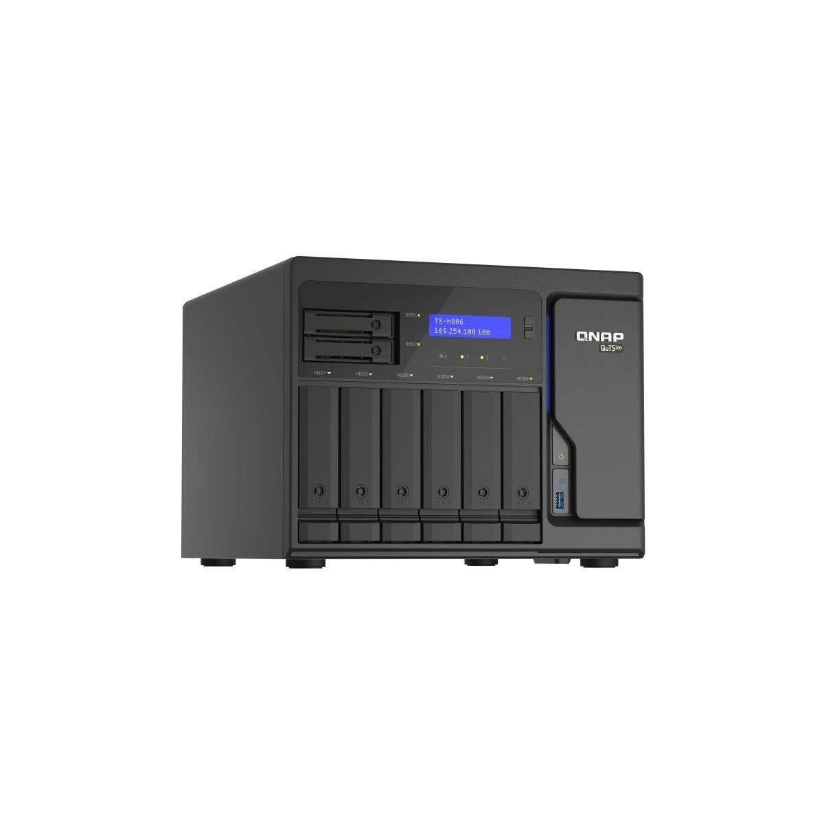 QNAP 8-Bay QuTS hero NAS, Xeon D-1622 2.6GHz, 16GB ECC RAM