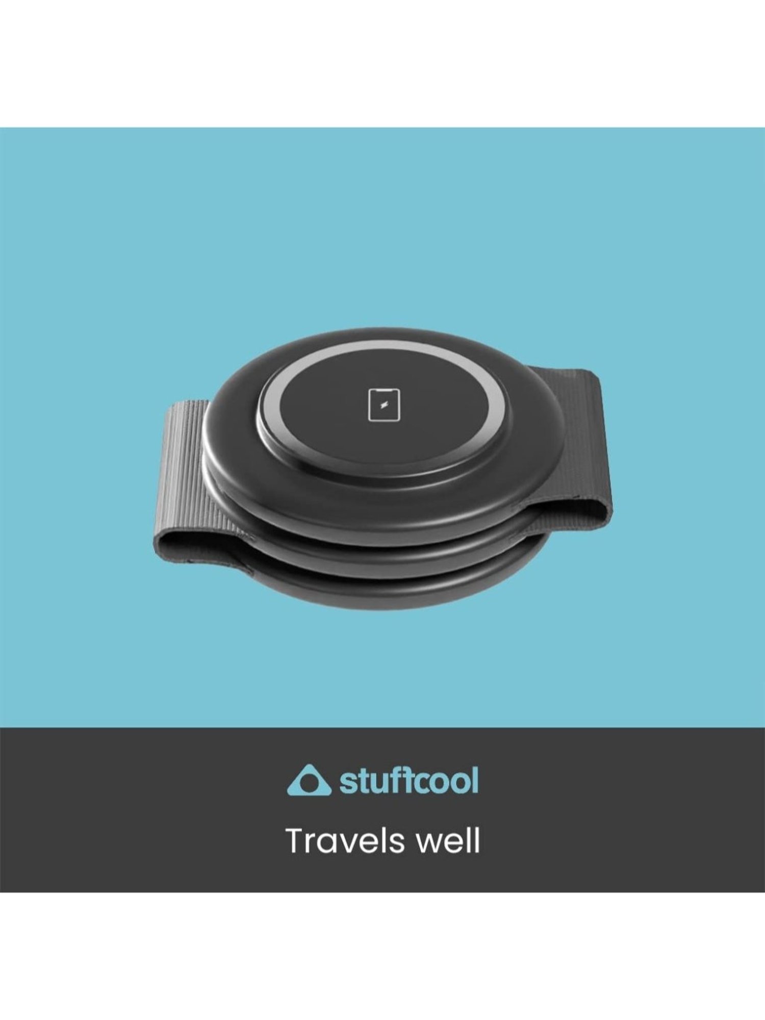 Stuffcool Stack 3 in 1 Foldable Magnetic Wireless Charging Station with 18W (Black)