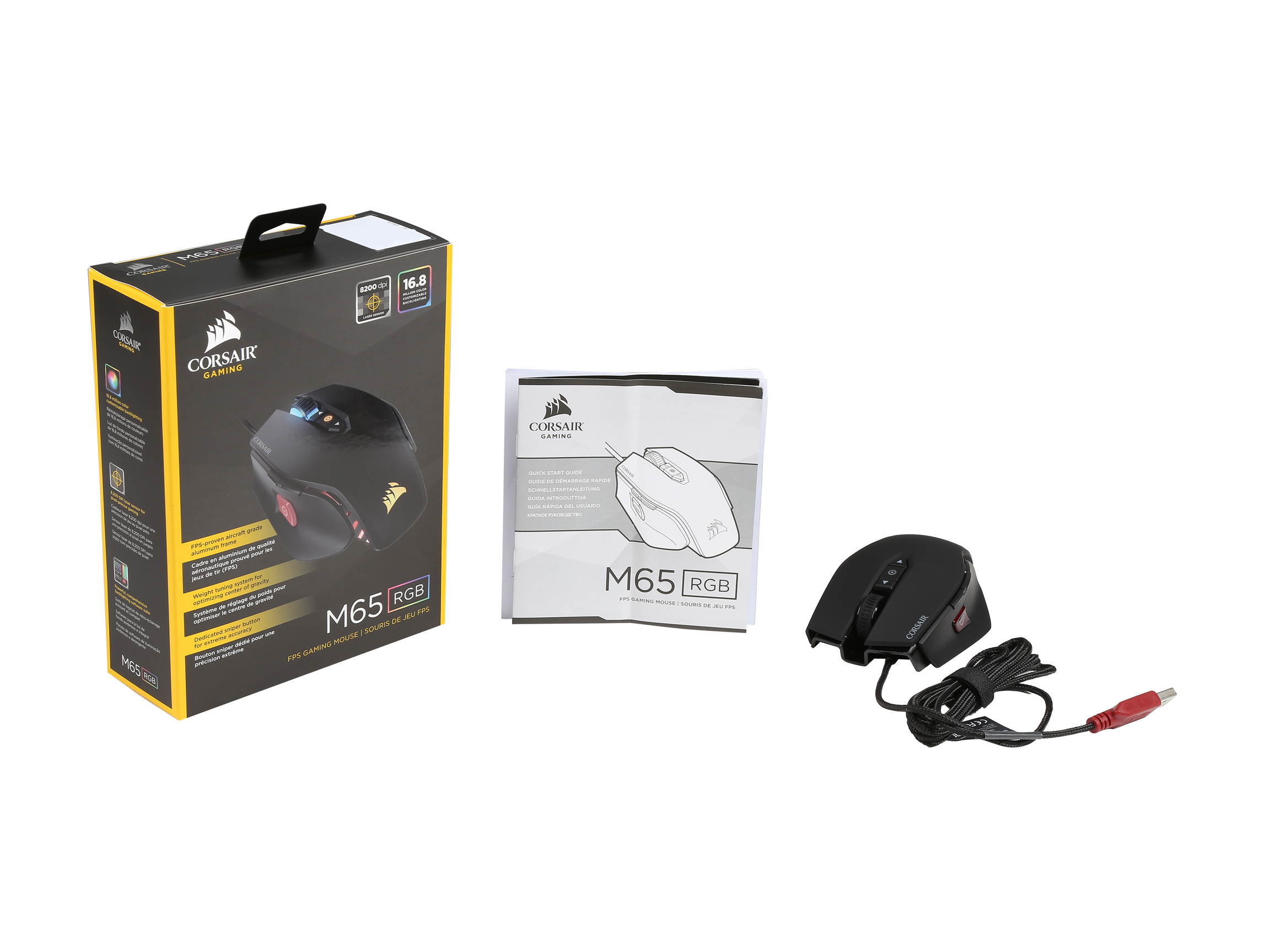 Corsair Gaming M65 RGB Laser Gaming Mouse - Black