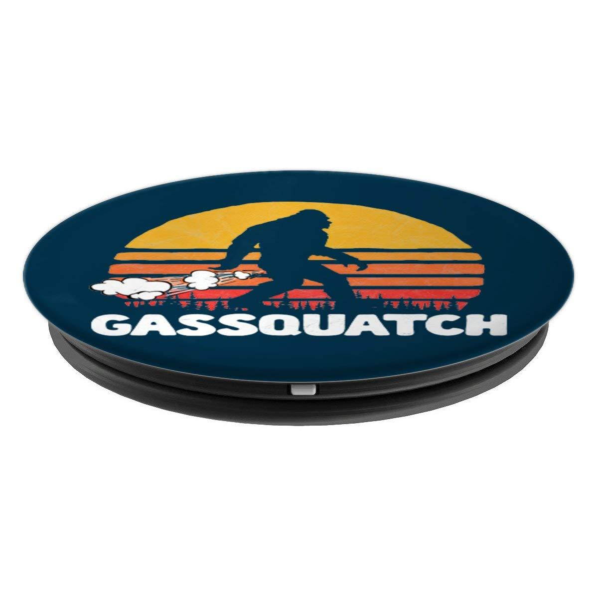 Gassquatch! Funny Farting Bigfoot Retro Fart PopSockets Grip and Stand for Phones and Tablets