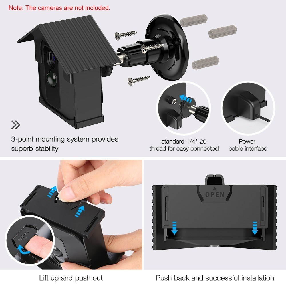 Wall Mount Bracket Kit for Blink XT Camera Weatherproof 360 Degree Protective Adjustable Indoor Outdoor Mount
