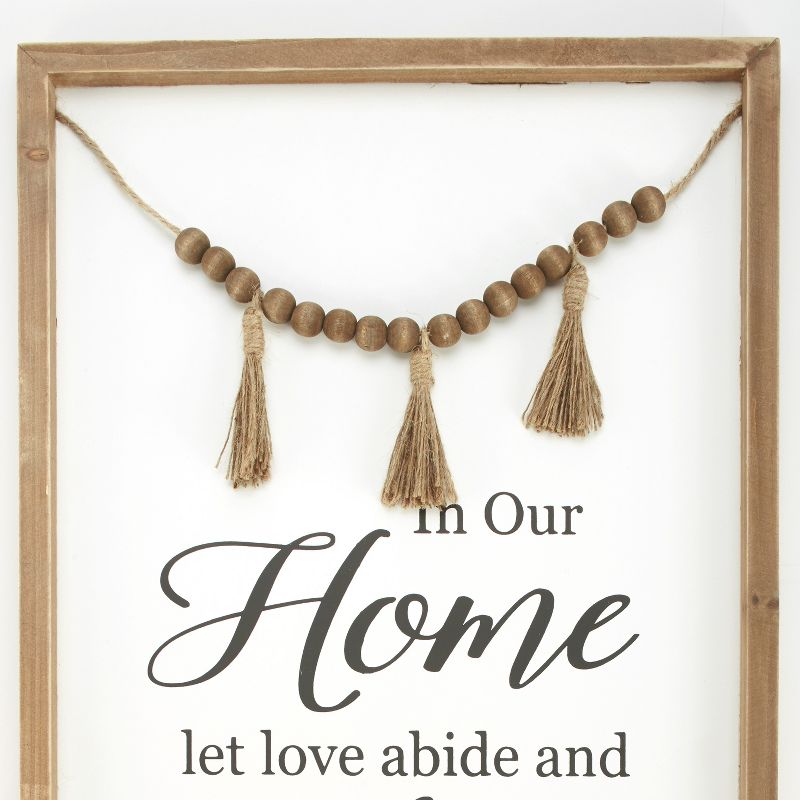 Lakeside In Our Home Let Love Abide Farmhouse Wall Hanging Sentiment Sign