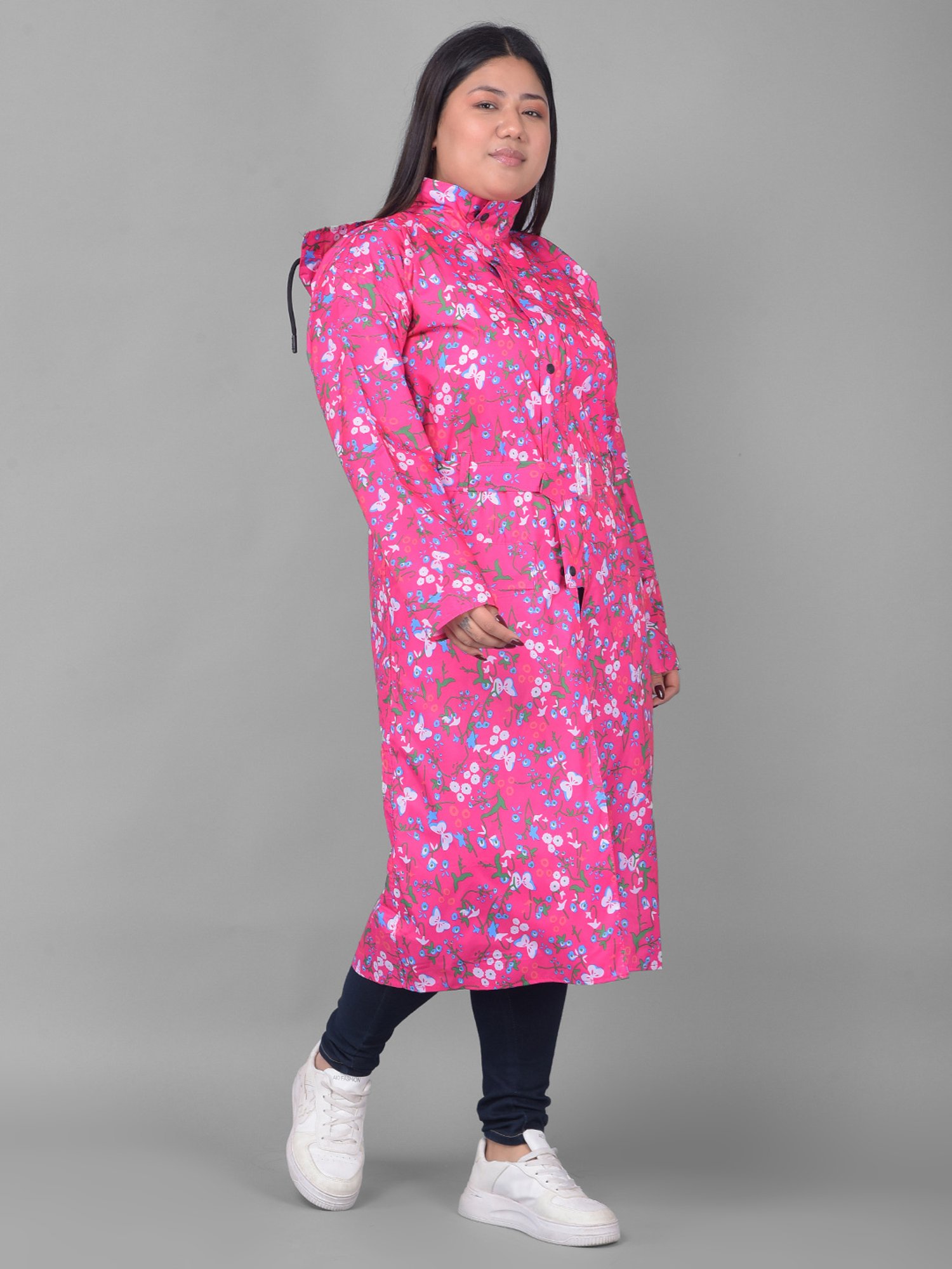 Dollar Pink Printed Rain Jacket