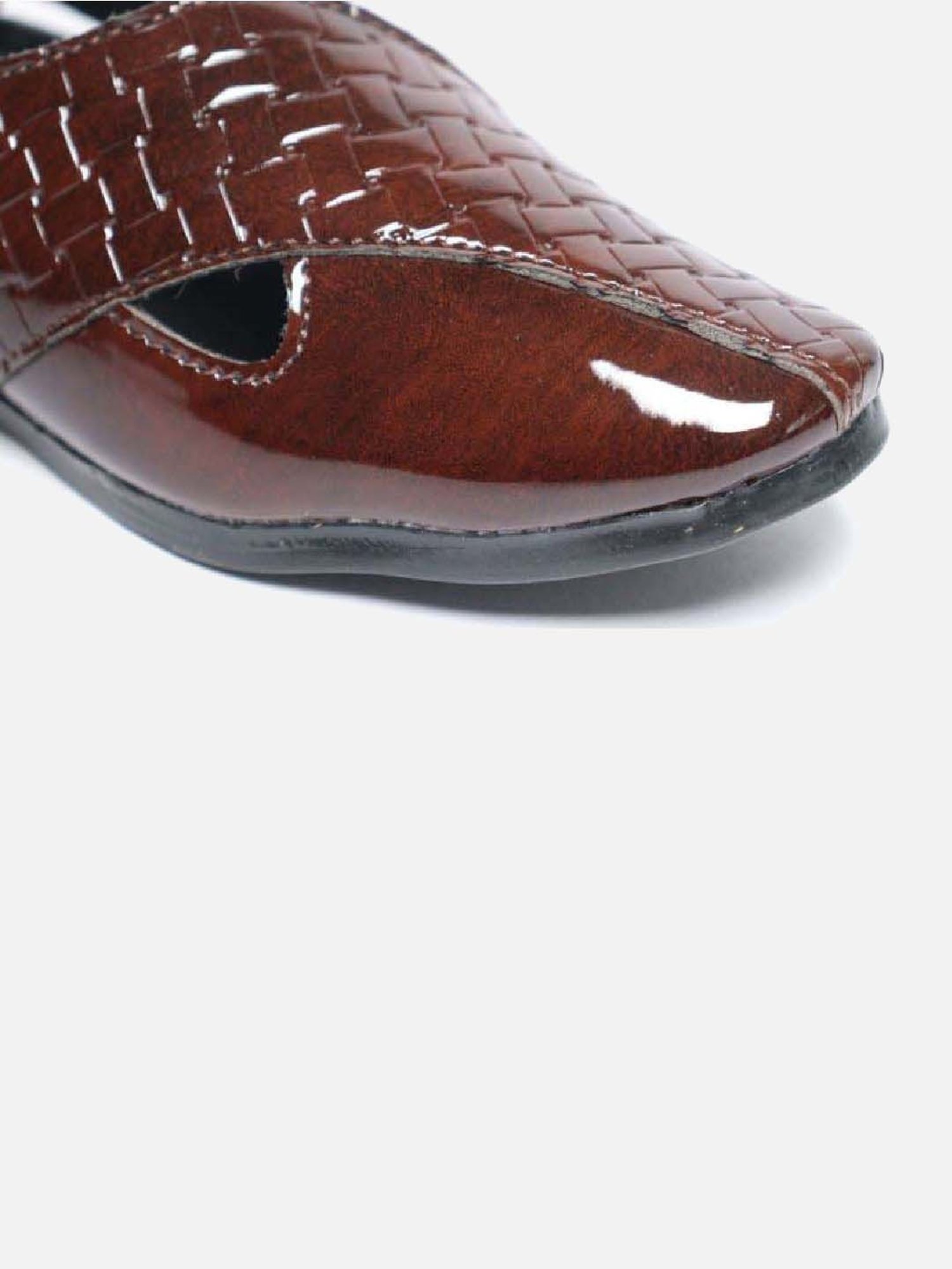 Tiny Bugs Boys Brown Party Wear Slip Ons