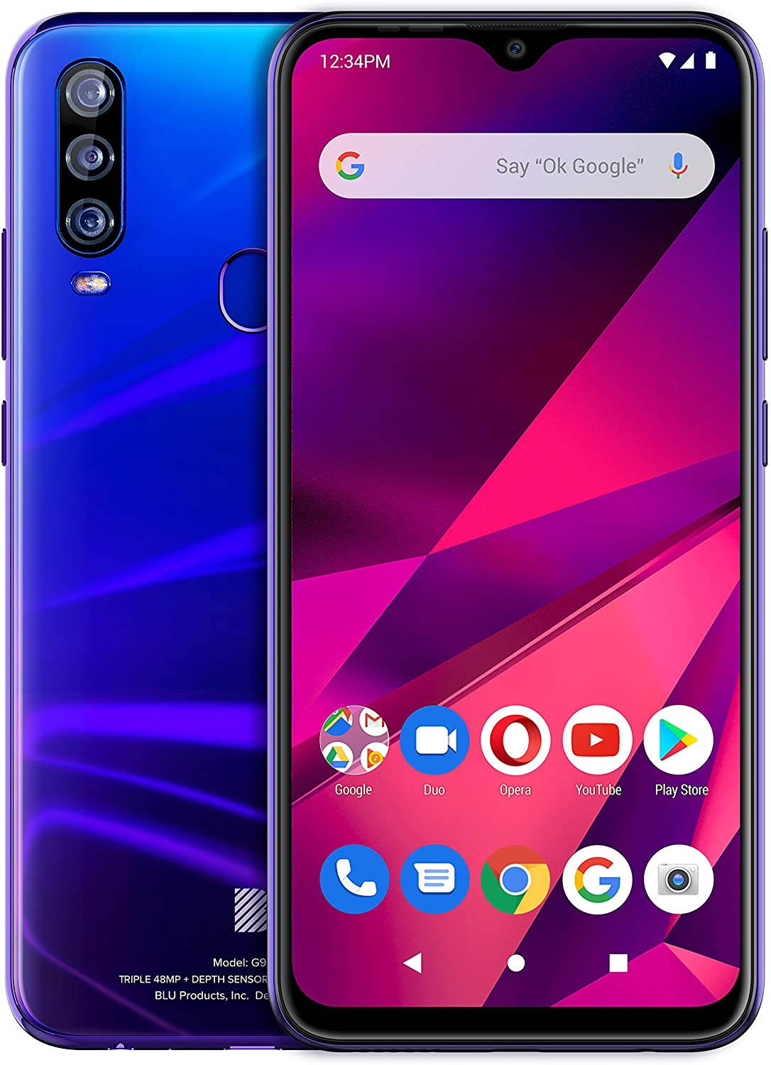 BLU G90 Pro G0370WW 128GB Unlocked GSM Android Smartphone - Purple Haze