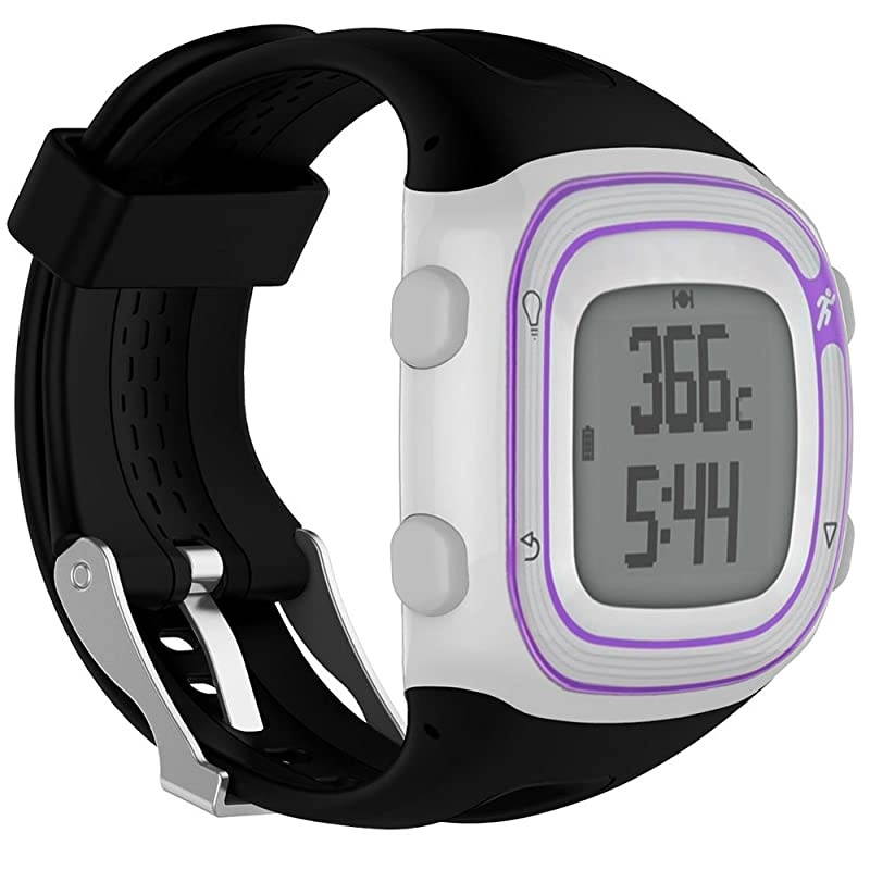 Band for Garmin Forerunner 1015 Soft Silicone Replacement Watch Band Strap for Garmin Forerunner 1015 GPS Watch Black LDisplay Size 098quotx094quot