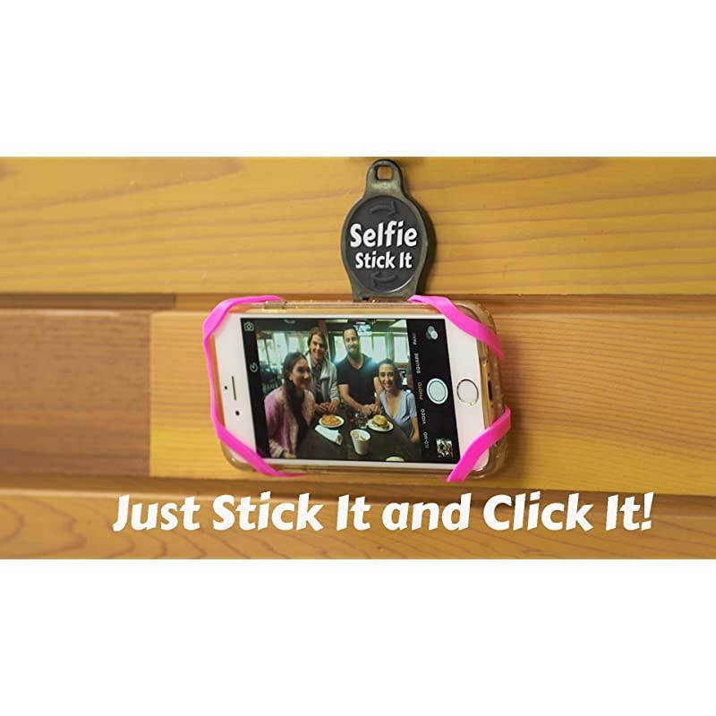 Free Universal Phone Holder That Sticks to Anything, Take The Perfect Selfie, Mount on Any Surface and Video Conference, Zoom, Watch Videos or TikTok, Includes Bonus Bluetooth Remote (White)