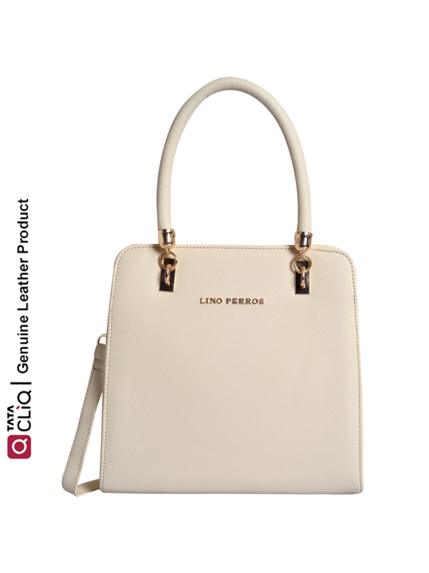Lino Perros Ivory Textured Medium Handbag