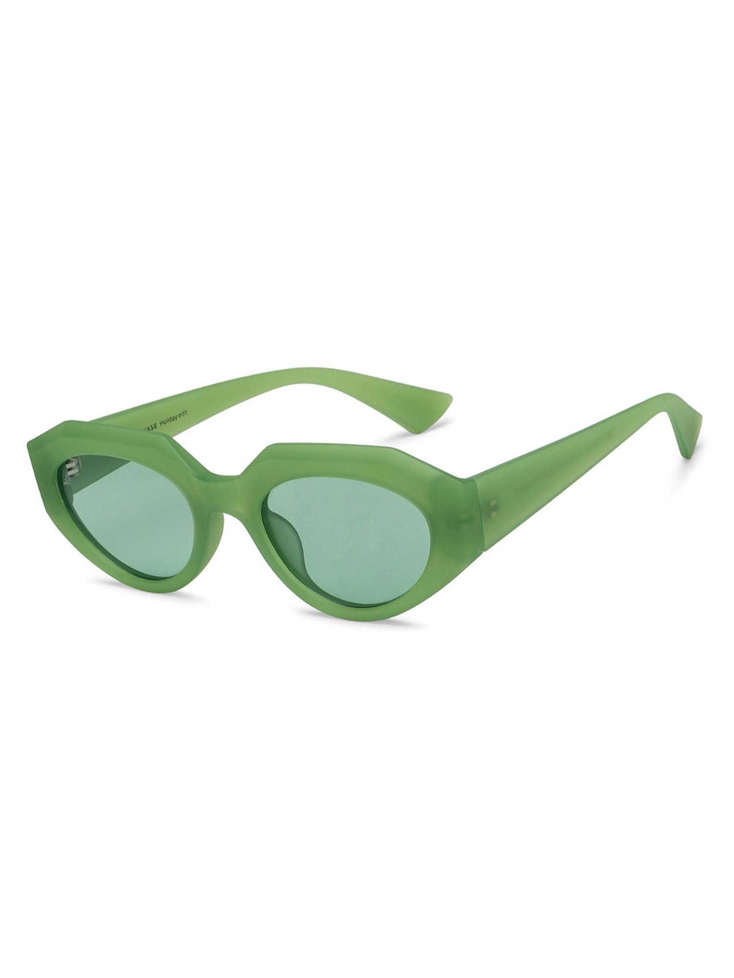 Vincent Chase HOLIDAY EDIT Green Geometric Polarised and UV Protected Lens Sunglasses for Women