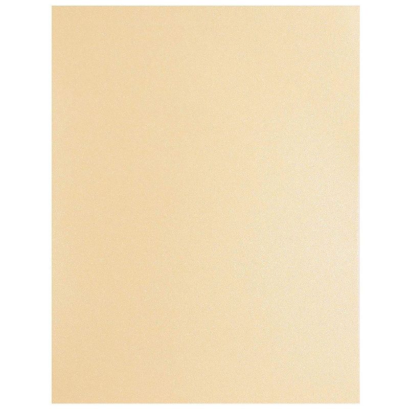Paper Junkie 96 Sheets Beige Shimmer Cardstock Card Stock Crafts Paper, A4 Letter Size 8.5 x 11 in