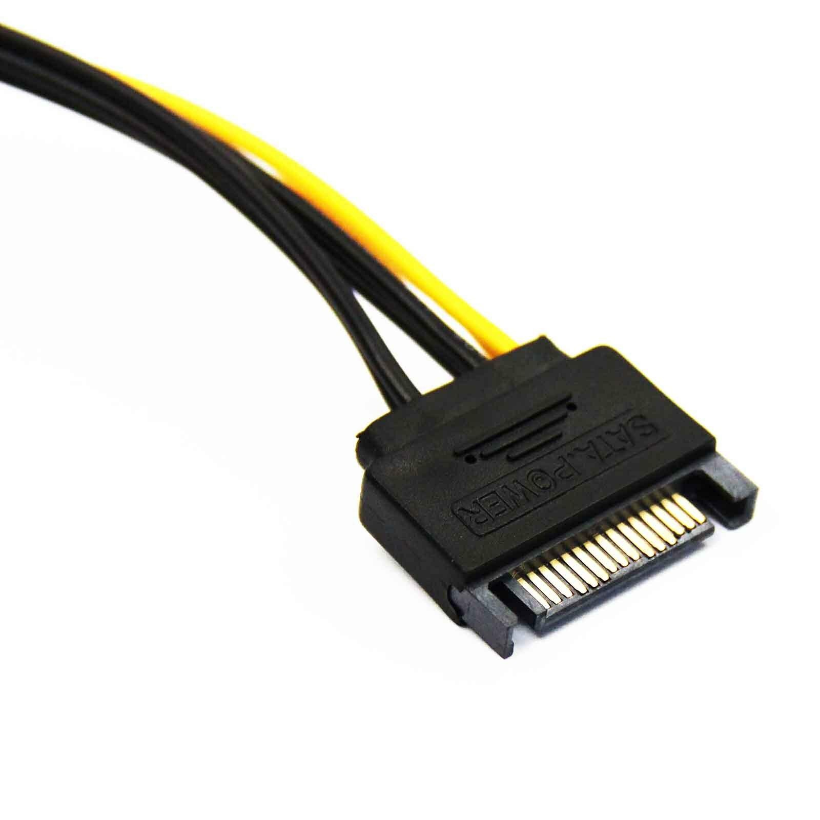 15pin SATA Power to 6pin PCIe PCI-e PCI Express Adapter Cable for Video Card